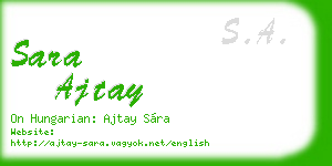 sara ajtay business card